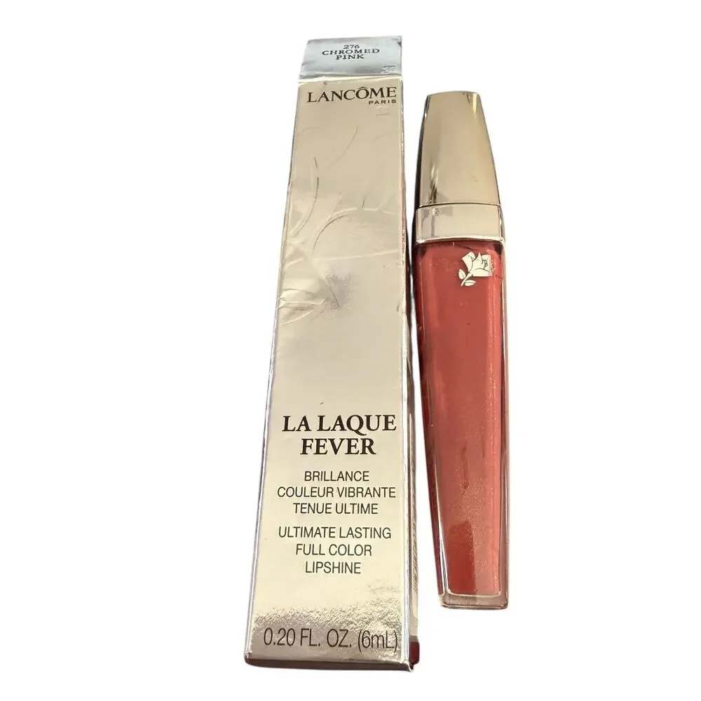 Lancome La Laque Fever Brilliance Ultimate Long Lasting Chromed Pink 0.20 oz New